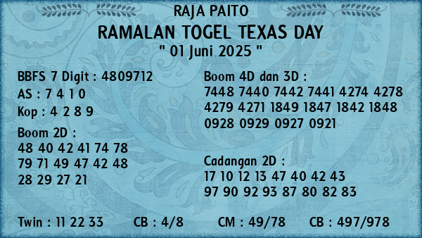 Prediksi Texas Day