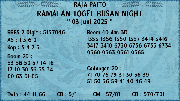 Prediksi Busan Night
