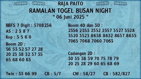 Prediksi Busan Night